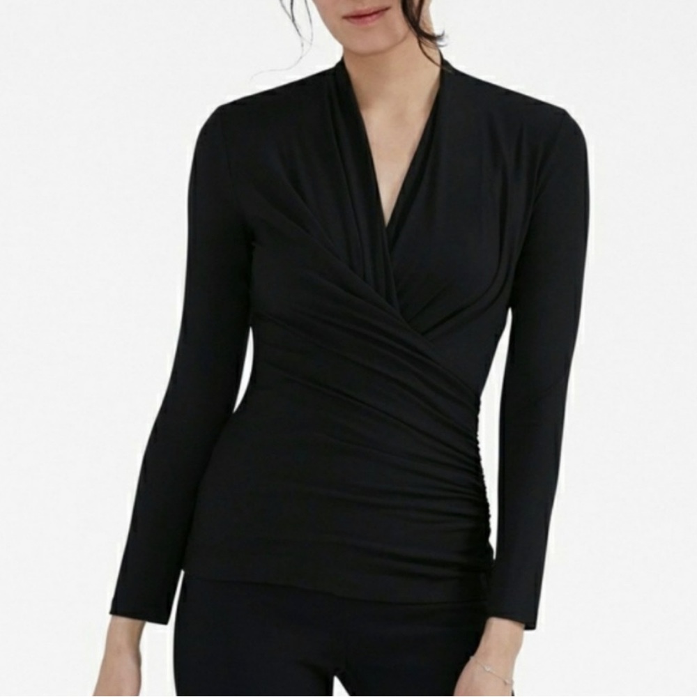 MM LaFleur • Fey Faux Wrap Top
